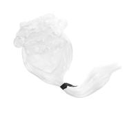 VANZACK Perruque De Scène Bou Pour Homme Perruque Ajustable Longue Avocat Fibre Synthétique Blanche