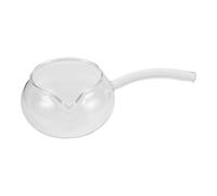 VANZACK Pichet de Service en Verre Borosilicate Résistant Haute Température Poignée Latérale Longue, Accessoire pour Cérémonie du Thé Gong Fu, Tasse à Thé Élégante pour Partage