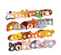 VANZACK Pièces masque d'animal de dessin animé masque de papier de carnaval masque de fête des animaux Masques du carnaval pour enfants fête d'enfants masques Corde élastique