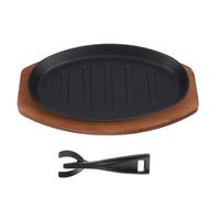 VANZACK Plaque de Cuisson Fonte avec Surface Antiadhésive Poêle Teppanyaki Japonaise pour Steak et Fajitas pour Grillades Maison et Barbecue Intérieur