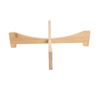VANZACK Plateau à Quatre Pieds Soucoupe à Fleurs de Croix en Bois pour Pot de Fleurs Beige, Détachable, Drainage sans Éclaboussures, pour Plantes en Pot et Succulentes