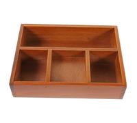 VANZACK Plateau de Rangement Bois Vintage Compartiments pour Maquillage et Organiseur Multifonction pour Bijoux et Petits Objets Plateau Décoratif pour Coiffeuse et Bureau