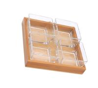 VANZACK Plateau de Service Snack Verre Divisé Compartiments Transparent sans Couvercle pour Fruits Secs Noix Apéritifs Assortis
