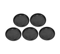 VANZACK Plateaux à Plantes pour Pots Utilisation Intérieure Et Extérieure 5pcs Soucoupe Ronde en Plastique Noir Bac De Drainage pour Plantes pour Garder Sol Propre