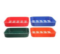 VANZACK Plateaux de Tri de Pièces 4 Compartiments Codés Couleur Empilables en Plastique pour Organiser et Compter Pièces de Monnaie