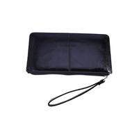 VANZACK Pochette Femme Zippée avec Boucle Portefeuille Cuir Grand Volume Sac À Main Envelope Noir Porte Téléphone Sécurisé et Pratique