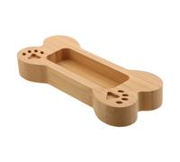 VANZACK Porte-cartes de Visite Accessoire Bureau Original Forme Os de Chien en Bois Organiseur de Cartes de Visite Multifonction pour Exposition de Table et Décoration de Bureau