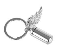 VANZACK Porte-clés Urne étiqueter Animal de Compagnie Petit Caisse Rangement Caisse de Rangement Solid boîte de Rangement pendentifs clés d'urne Pendentif clé urne Acier au Titane Silver