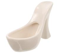 VANZACK Pot De Fleur À Talons Hauts Pot De Plante Drôle en Céramique Succulente Nouveauté Vase Cactus Conteneur Bonsaï pour Décor De Bureau Blanc