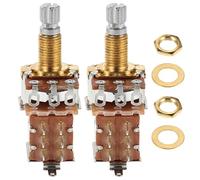 VANZACK Potentiomètre de Tonalité de Guitare Électrique 18mm A500k en Métal et Plastique, Lot de 2pcs pour Performances Live et Sessions D'enregistrement
