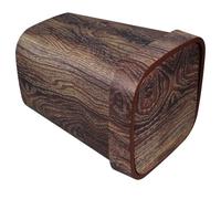 VANZACK Poubelle à Couvercle Basculant Vintage Imitation Bois Petite Taille Plastique Marron la Cuisine Salle de Bain Salon Conteneur à Déchets Pratique et Décoratif