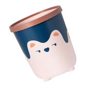 VANZACK Poubelle en Plastique Grosse Taille sans Couvercle Corbeille à Déchets Non Couverte Motif Dessin Animé Ours Poubelle Ménagère Cuisine Salon Bureau Conteneur à Ordures Rose Bleu