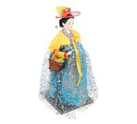 VANZACK Poupée Coréenne Hanbok Décor de Bureau Figurine Artisanale Traditionnelle Colorée Cadeau Créatif