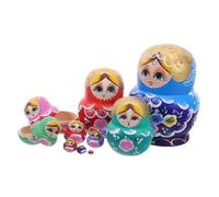 VANZACK Poupées Russes Matryoshka Bois Fait Main Couches avec Motifs Floraux Décor Empilable pour Salon Bureau et Fenêtres Cadeau Traditionnel Russe