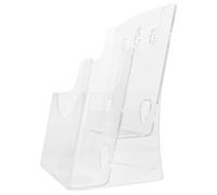 VANZACK Présentoir à Brochures A5 Élégant 2 Niveaux en Acrylique Transparent Porte-Cartes Incassable pour Bureau et Magasins pour Salons Professionnels