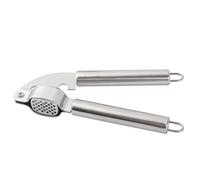 VANZACK Presse-ail Manuel en Acier Inoxydable Multifonctionnel, Outil pour Écraser L'ail Trous Réguliers, Hachoir à Ail Pratique Cuisine, Accessoire Cuisine Solide et Facile à Nettoyer