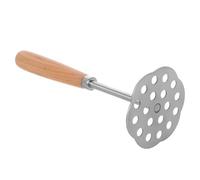 VANZACK Presse-purée Acier Inoxydable avec Manche Bois Moulin Purée Détachable pour Légumes et Fruits Outil Manuel Facile à Nettoyer pour Cuisine Polyvalente