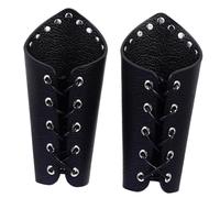 VANZACK PU Leather Wristband Bracers for Men and Women Adjustable Medieval Knight Arm Gothic Punk Cosplay Accessories