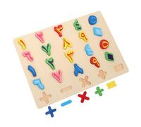 VANZACK Puzzle Bois Chiffres Arabes pour Garçon Fille Jeu Éducatif Apprentissage Précoce Solides Faciles à Manipuler Développement Cognitif et Coordination Main Œil Puzzle de Adapté