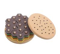 VANZACK Puzzle du Hamburger de Jeu de trieur en Bois Jouets de Puzzle d'éducation précoce d'apprentissage pour Tout-Petits Jeu de Construction de Puzzles Bloc à empiler en Bois