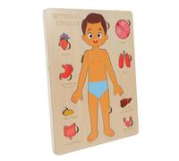 VANZACK Puzzle Éducatif Garçon Fille Jeu de Organes Internes Bois Aide Pédagogique pour la Structure Corps Humain Développement Cognitif et Mémoire Cadeau Anniversaire Noël