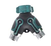 VANZACK Raccord Eau Y Répartiteur Double Passage Pouce pour Tuyau Arrosage Vanne Rapide sans Outil Couleur Aléatoire