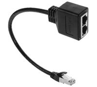 VANZACK Répartiteur Ethernet Rj45 Mâle vers 2 Femelles Câble Adaptateur LAN Catégorie 7 Connexion Réseau Haut Débit Compatible PC Console Smart TV Bureau et Domicile 1 vers 2 Ports