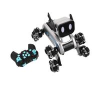 VANZACK Robot Chien Télécommandé Programmable pour Garçon Fille Chiot Robot Intelligent à Contrôle Gestuel Électrique Transformable à Huit Roues Compagnon Interactif Éducatif et