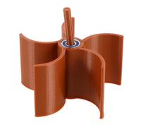 VANZACK Roue à Eau Décorative pour Aquarium en Résine Marron Café Moulin à Vent Rustique à 5 Pales Ornement D’Aménagement Aquatique pour Fontaine et Bassin Décoration Réaliste pour