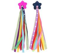 VANZACK Rubans ColoréS pour VéLo Enfant - DéCoration À Pompons pour Guidon Accessoires CréAtifs pour Tricycles Et Scooters 24 Cm