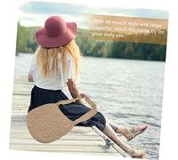 VANZACK Sac Bandoulière Tissé Crochet Style Vintage Sac Main Femme pour Plage et Voyage Durable Fil de Cabas Décoratif pour Extérieur