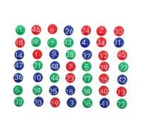 VANZACK Sac De Boules De Loterie Colorées Boules Numérotées Plastique Accessoires pour Jeu De Bingo Et Tirages Au Sort