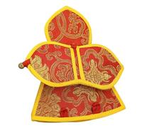 VANZACK Sac de Rangement Vajra Bell Résistant Déchirure Pochette Compacte et Protectrice pour Cloche Vajra Style Artisanal Népalais Petit Modèle Rouge