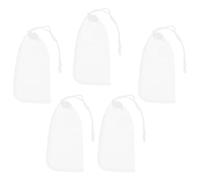 VANZACK Sacs de Filtration d'eau en Nylon pour Aquarium, 180 microns, Paquet de 5, avec Cordon de Serrage, pour médias filtrants et Aquariums variés