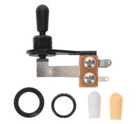 VANZACK Sélecteur de Micros de Guitare Électrique 3 Positions en L Noir 3 Capuchons en Plastique Interrupteur à Bascule pour Remplacement et Réparation Accessoire pour Musiciens et