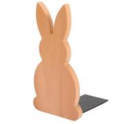 VANZACK Serrage-Livres Lapin en Bois Massif pour Bureau Support D'extrémité de Livre en Bois Khaki Organise Vos Livres en Toute Sécurité