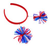 VANZACK Serrage-tête en Laine aux Trois Couleurs Rouge Blanc Bleu pour Femmes et Filles, Accessoire Chic Occasions Spéciales et Événements Festifs