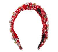 VANZACK Serre-tête De Noël Noué Avec Perles Imitation Bandeau Large Pour Femme Pour Fêtes Et Célébrations