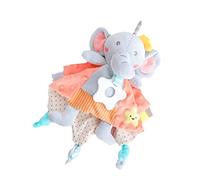 VANZACK Serviette Garçon Fille Apaisante Éléphant Jouet Doux Et Sûr Pour Nouvelle-née Cadeau Interactif Ultra Doux Pour Éveil Et Sommeil