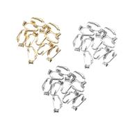 VANZACK Set de Boucles Oreilles Clip Non Percées Doré Argent et Acier avec Coussinets Anti-douleur Amovibles Accessoires DIY pour Fabrication Bijoux Confortables et Portables