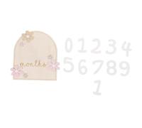 VANZACK Set de Cartes de Jalons Mensuels Bois à Double Face Plaques Décoratives pour Annonces Naissance et Suivi Croissance Accessoires Photo pour Nouveaux-nés