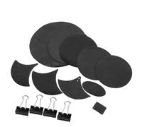 VANZACK Set de Coussins Amortissement pour Batterie et Pratiques Tapis Bruit pour Tambours et Cymbales Accessoires pour Batterie Jazz Noir