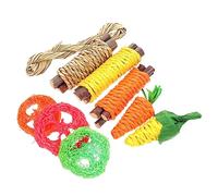 VANZACK Set De Jouets à Mâcher pour Petits Animaux Jouets pour Hamsters Cochons Et Favorise Hygiène Dentaire Comportement Naturel