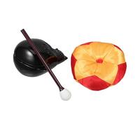 VANZACK Set Temple Block Bois Imitation Muyu Bouddhiste avec Maillet et Coussin et Clair pour Lecture de Sutras Décoration Spirituelle pour Moines