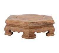 VANZACK Socle D'exposition Marron en Plastique pour Pot de Fleurs Japonerie et Pierres Étranges, Support Décoratif pour Lit et Objets Spéciaux, 1pc