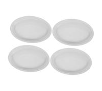 VANZACK Soucoupe pour Pot de Plantes Lot de 4 Bac à Eau Ovale en Plastique Utilisation Intérieure et Extérieure Plateau Drainant Robuste