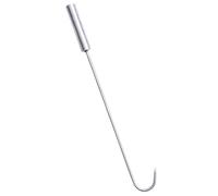 VANZACK Spatule de Rôtissage en Acier Inoxydable 8 Mm Poignée Longue, Crochet Robuste pour Barbecue et Grillades en Extérieur, Accessoire Pratique pour Retourner Viandes et Porc