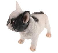 VANZACK Statue Bulldog Résine Décor Jardin Figurine Chien Réaliste Adornment pour Salon Extérieur Intérieur