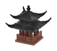 VANZACK Statue De Pavillon Miniature en Plastique, DéCorations D'Aquarium Et Jardin Asiatique, ModèLe Chinois pour Maison Et Bureau, 3,7 Cm