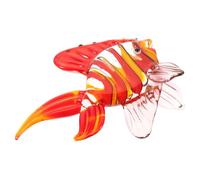 VANZACK Statuette Poisson Verre Teinté Décor Marin pour Bureau et Maison Ornement de Table et Meuble Accessoire Décoratif Verre Coloré Figurine Élégante pour Salon et Chambre